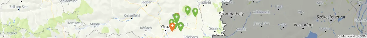Kartenansicht für Apotheken-Notdienste in der Nähe von Puch bei Weiz (Weiz, Steiermark)
